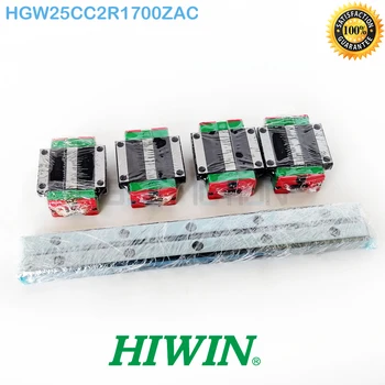 

Original HIWIN Linear Guide HGR25 4pcs 1700mm Rail way 8pcs HGW25CC Bearing Block HGW25CC2R1700ZAC ZA HGW25CA