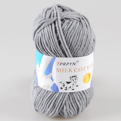 TPRPYN 500 г = 10 шт. молочная хлопковая пряжа для вязания, мягкая теплая детская пряжа для ручного вязания NL1131 - Цвет: dark gray 15
