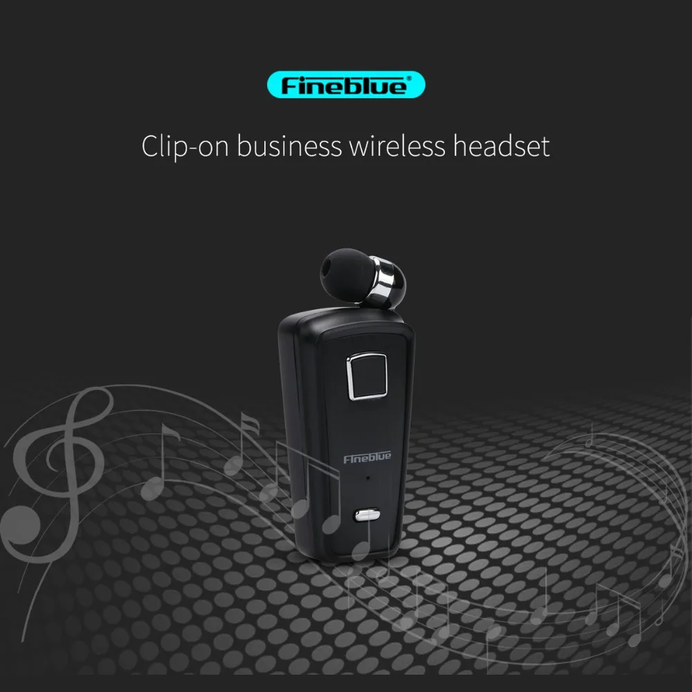 Беспроводная деловая Bluetooth гарнитура Fineblue F980 наушники с телескопическим