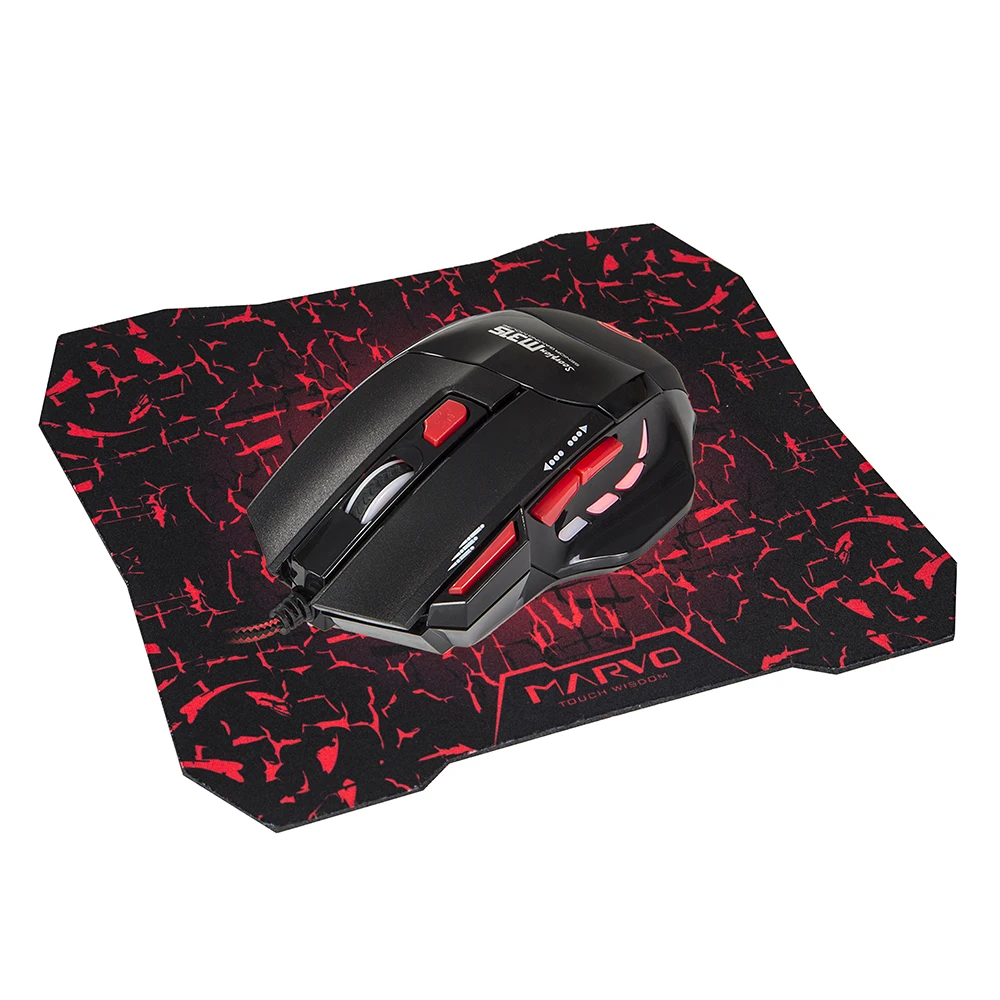MARVO M315 + G1 игровой Мышь 7 кнопок 3 Цвет светильник проводной Эргономичный USB мыши и