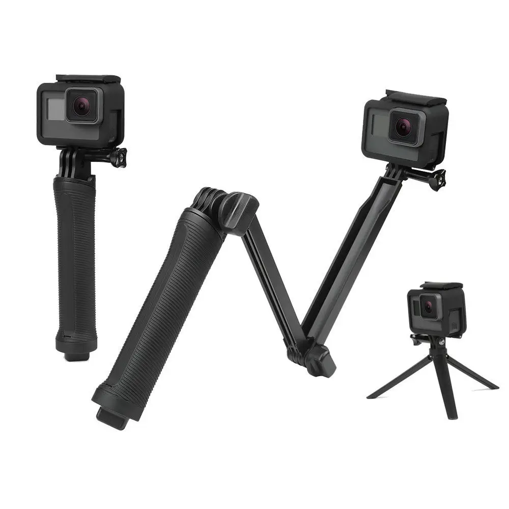 adjustable 3 way camera mount tripod monopod for gopro for action