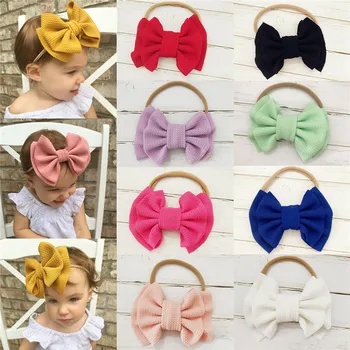 

2019 Fashion Newborn Toddler Baby Girls Hairband Wrap Rabbit Big Bow Knot Turban Headband Hair Accessories Baby Gifts for 0-2Y