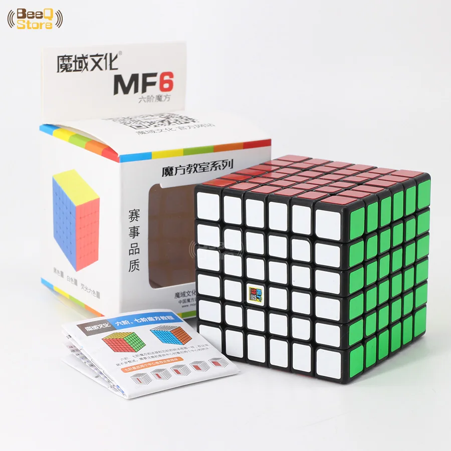 Mofangjiaoshi MF6 6x6 куб Скорость черный Stickerless 6 слой 68 мм Профессиональный головоломки 6x6x6 для начинающих плеер Обучающие Детские игрушки - Цвет: MF6-Black
