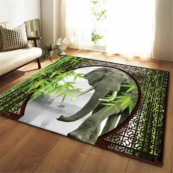 

3D Animal Elephant Carpets Kids Bed Room Decoration Area Rug Soft Flannel Mat Baby Crawling Play Mats Living Room Rug and Carpet