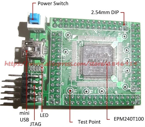 CPLD обучения развития Основной совет epm240t100 минимальная система JTAG/USB/LED/ldo/переключатель