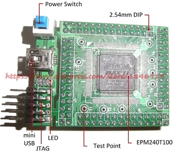 

CPLD learning NEW core board EPM240T100 minimum system JTAG/USB/LED/LDO/ switch