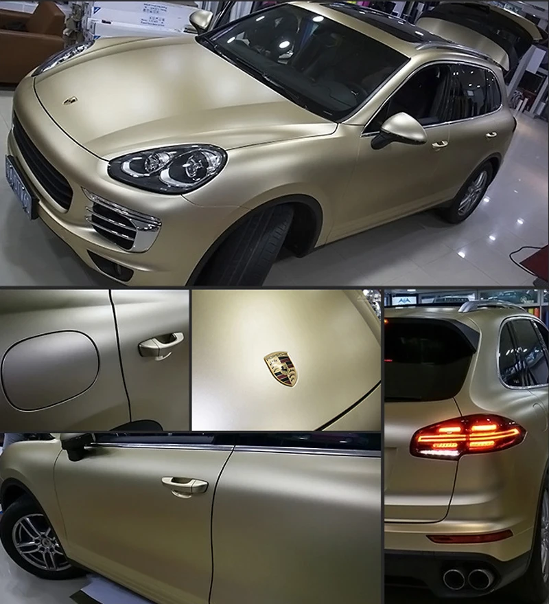 champagne gold metallic vinyl film