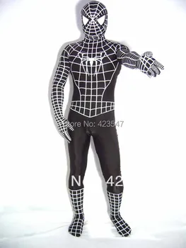

wholesale Black Fullbody one piece spandex tight Spiderman SuperHero Costume