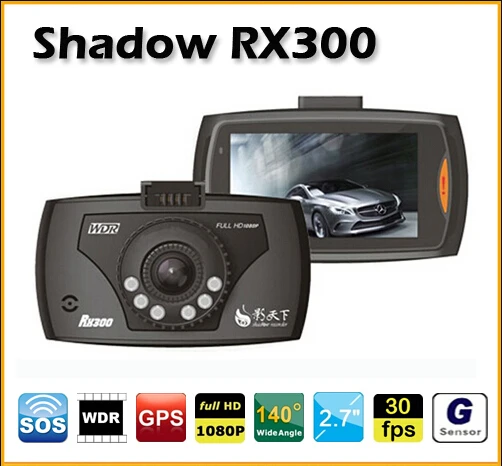 

Original Shadow RX300 Car DVR Video Recorder Novatek 96650 Camara+GPS Logger+140 Degree+Parking Guardian+WDR+1080P Full HD OT05
