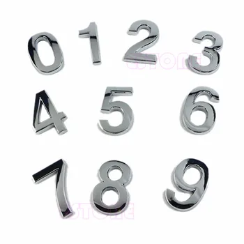 

Modern Silver Plaque Number House Hotel Door Address Digits Sticker Plate Sign