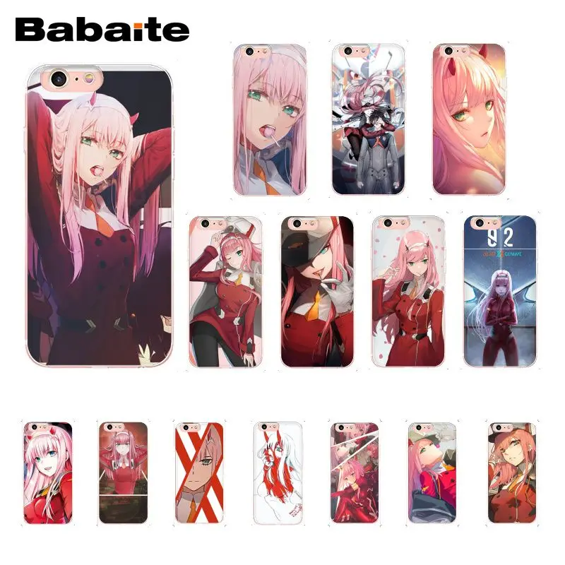 

Babaite two darling in the franxx anime Luxury Unique Design Phone Cover for iPhone 6S 6plus 7 7plus 8 8Plus X Xs MAX 5 5S XR 10