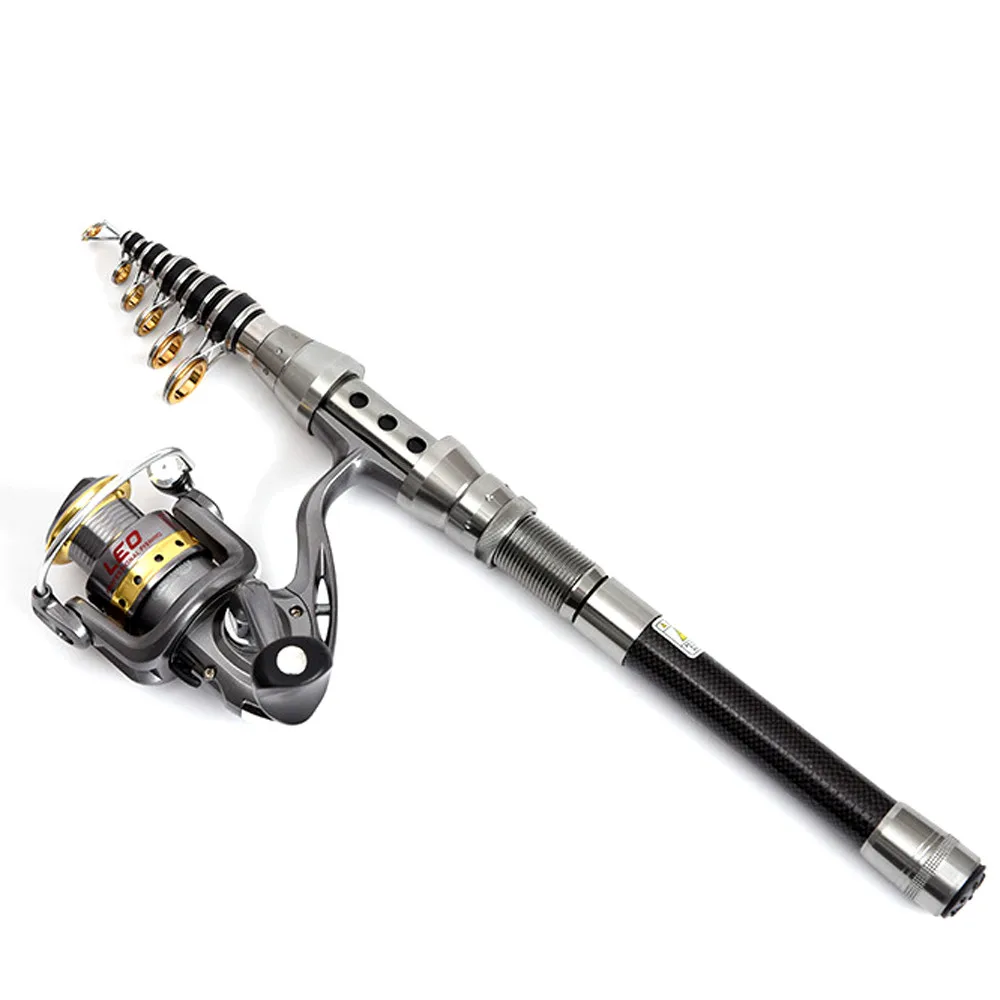 1.5M Telescopic Fishing Rod Short Mini Fish Hand Carbon Fiber Pole