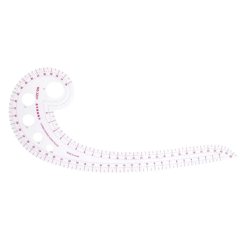 

1Pc Sewing Tools Soft Plastic Comma Shaped Curve Ruler Styling Design Ruler French Curve