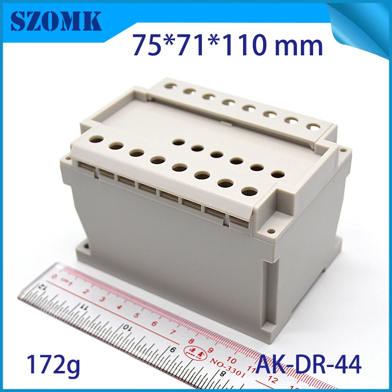 szomk plastic din rail power supply enclosure project box PLC plastic enclosure for electronics din rail junction housing (2)