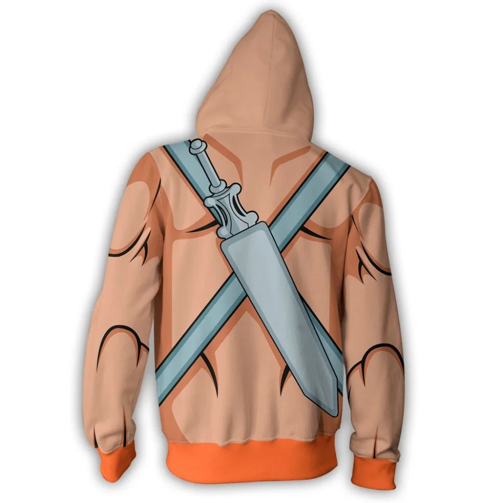 Er-Mann Cosplay Kostüm 3D Druck zipper Sweatshirts Mit Kapuze pullover mode Männer und frauen Anime jacke