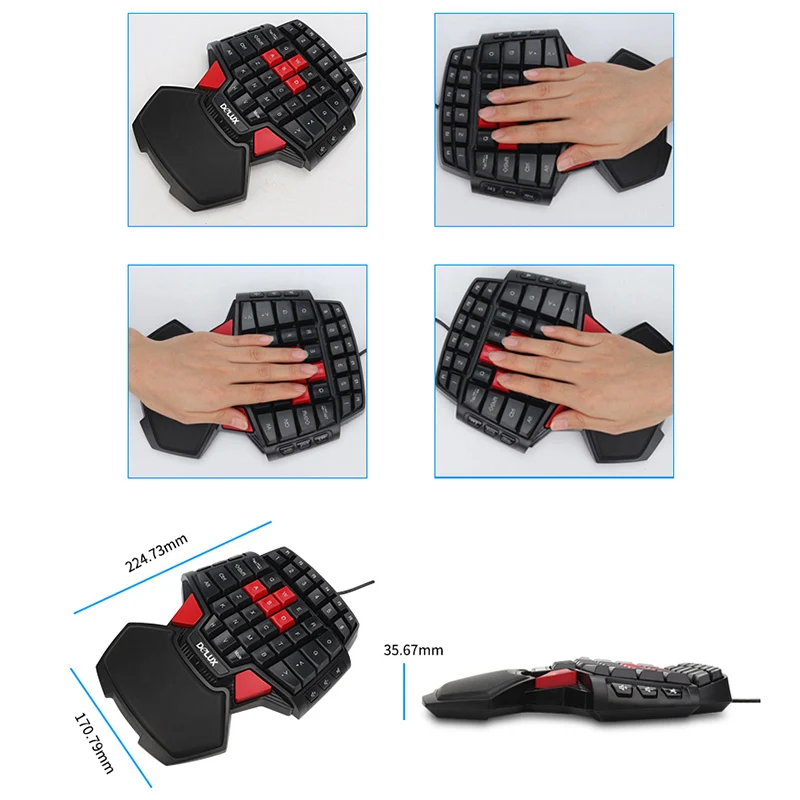 Профессиональная игровая клавиатура Delux T9 для ПК проводная портативная мини