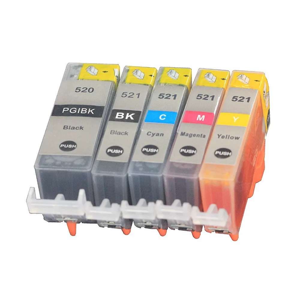 10x чернильные картриджи PGI 520 CLI 521 для Canon PIXMA iP3600 4600 4700 MP 540 550 560 620 630 640 980 MX860 принтер