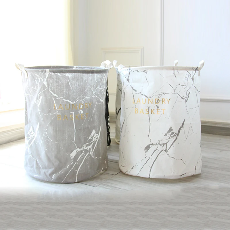 كبيرة سلة الغسيل الحمام سلة الغسيل حقيبة التخزين حمام فارز القذرة اللعب لا غطاء المحمولة أسود أبيض رمادي