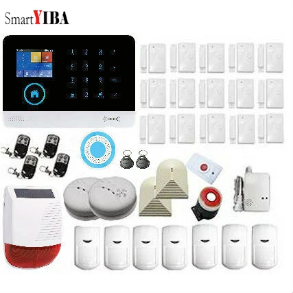SmartYIBA Remote 3G Residential Alarm Wireless Wifi Burglar Alarm System for Smart House Home Security GPRS SMS IOS Android App SmartYIBA Remote 3G Residential Alarm Wireless Wifi Burglar Alarm System for Smart House Home Security GPRS SMS IOS Android App