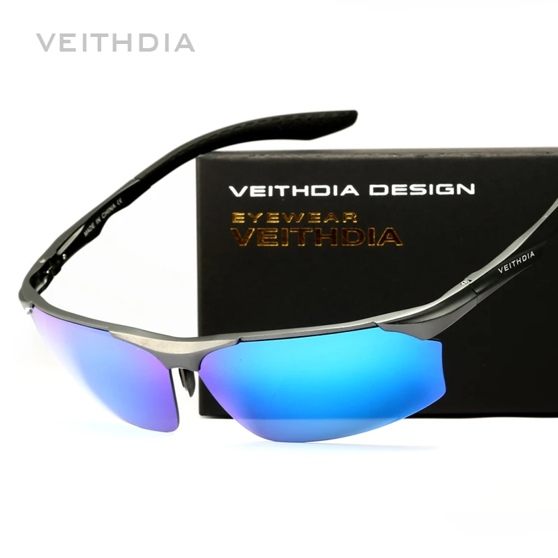 VEITHDIA полуоправы из алюминия и магния бренд Polarizerd солнцезащитные очки es мужские солнцезащитные очки для вождения стекло es зеркальные очки для мужчин оттенки