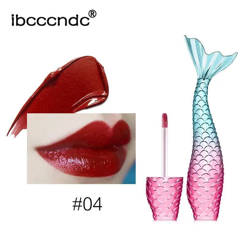 Ibcccndcd жидкокристаллическая помада, светящийся Русалочка, блеск для губ, макияж, пигмент Русалочки, увлажняющий блеск, сексуальная глазурь для губ TSLM1 - Цвет: 04