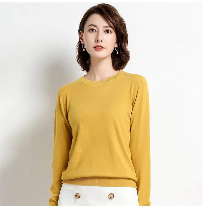 Surmiitro 15 Colors Casual Knitted Autumn Winter Sweater Women Fashion Korean Ladies Solid Tricot Jumper Pullover Female