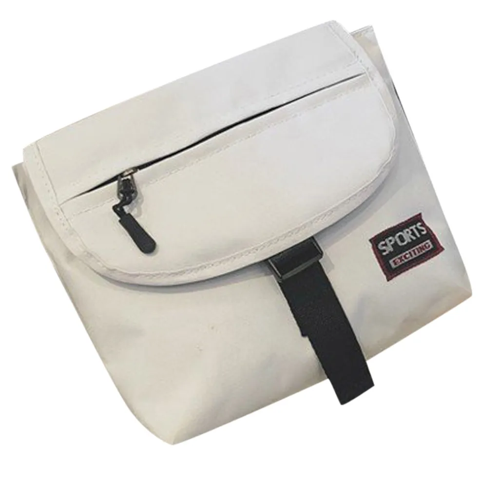 Женские Мода холщовые Наплечные сумки ярких цветов сумка Женская Кампус Стиль крест-накрест сумки taschen для женщин#35 - Цвет: White