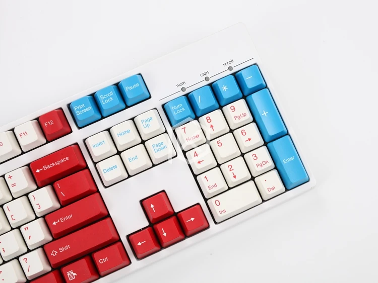 Taihao abs double shot keycaps для diy игровой механической клавиатуры цвет Капитан Америка красный синий белый