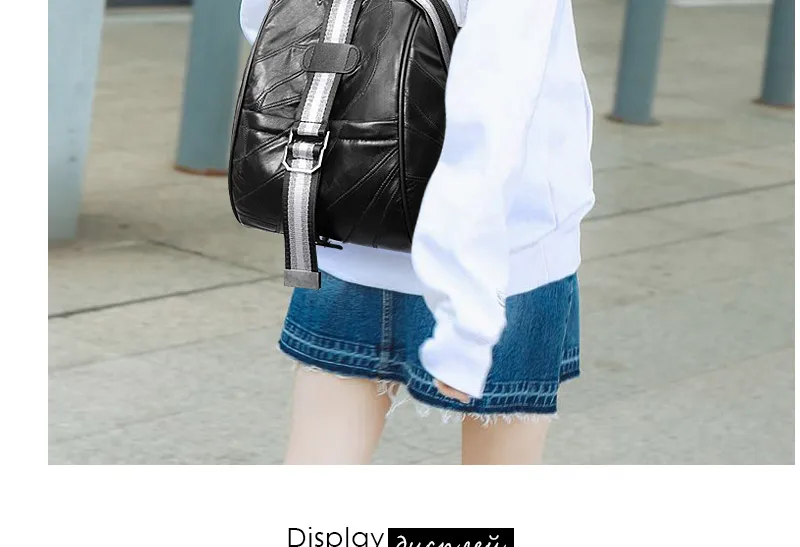 women genuine leather backpack sheepkin bag ladies small backpack_13