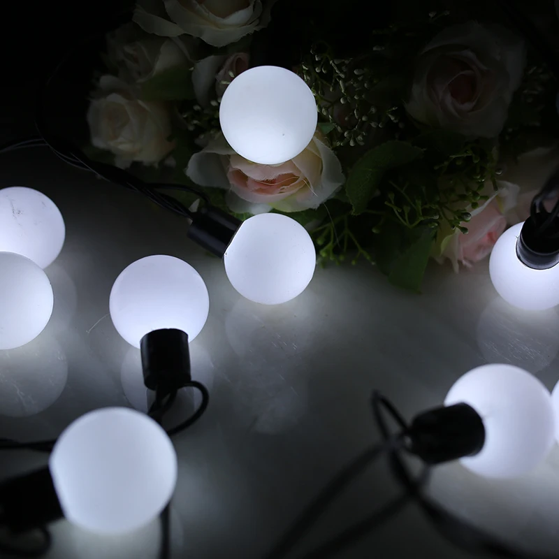 Iluminação ao ar Bola de Luz Luzes de Natal de Casamento Jardim da Lâmpada Livre Leds 4 cm Tamanho Grande Led String Fada Ano Novo Guirlanda 5 m 20 10 leds 4 cm tamanho grande Bola de