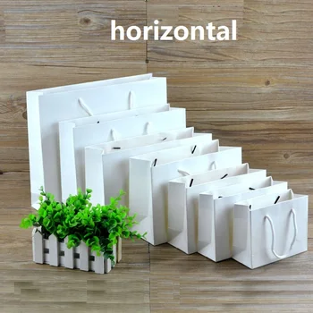

20pcs 13*6*19cm Paper bags for gift packages, print logo paper boutique shopping bag,paper gift bag with handle