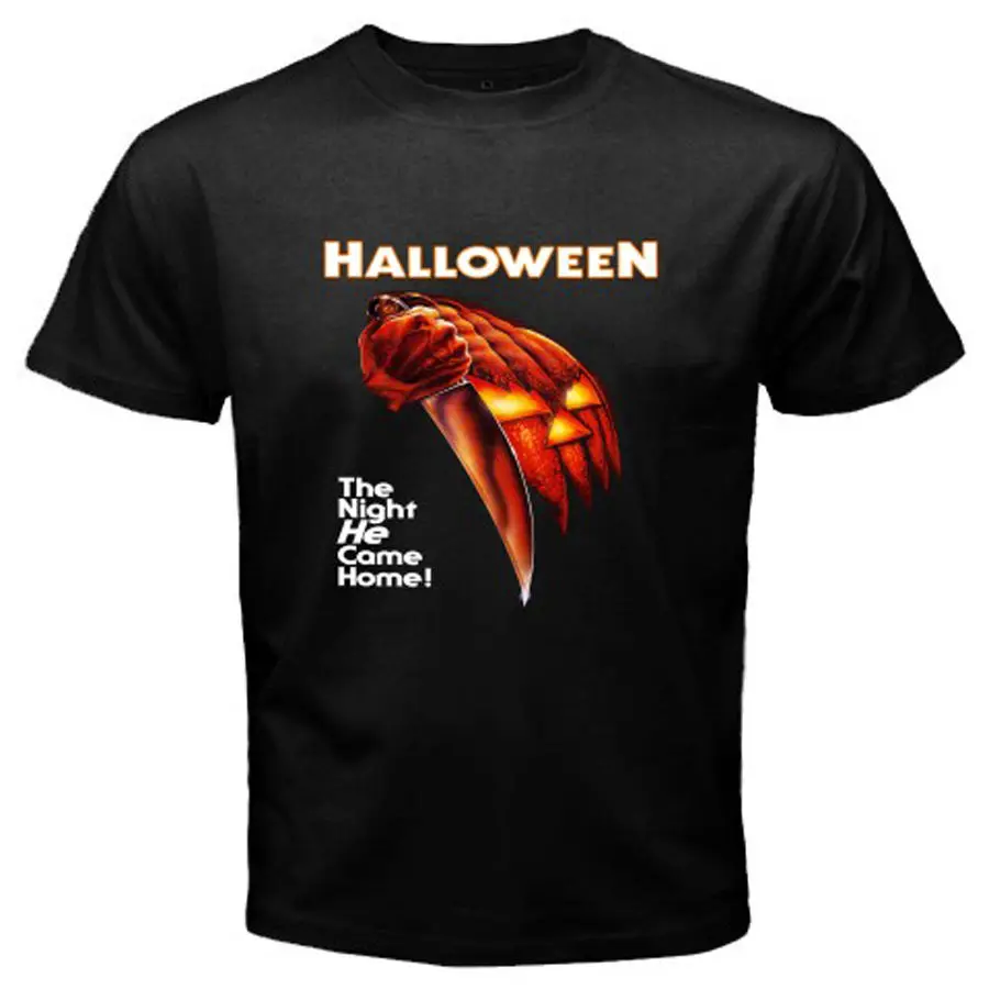 New HALLOWEEN Movie Poster Michael Myers Men's Black T-Shirt Size S to 3XL Short Sleeves New Fashion T-Shirt Men Clothing