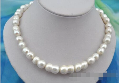 

Free shipping >>>>>17.5"20mm white baroque double freshwater pearl necklace