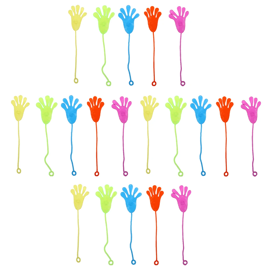

20 Pack Mixed Color Fun Stretchy Fingers Sticky Hand Climbing Wall Toy Party Favors Birthday Gift