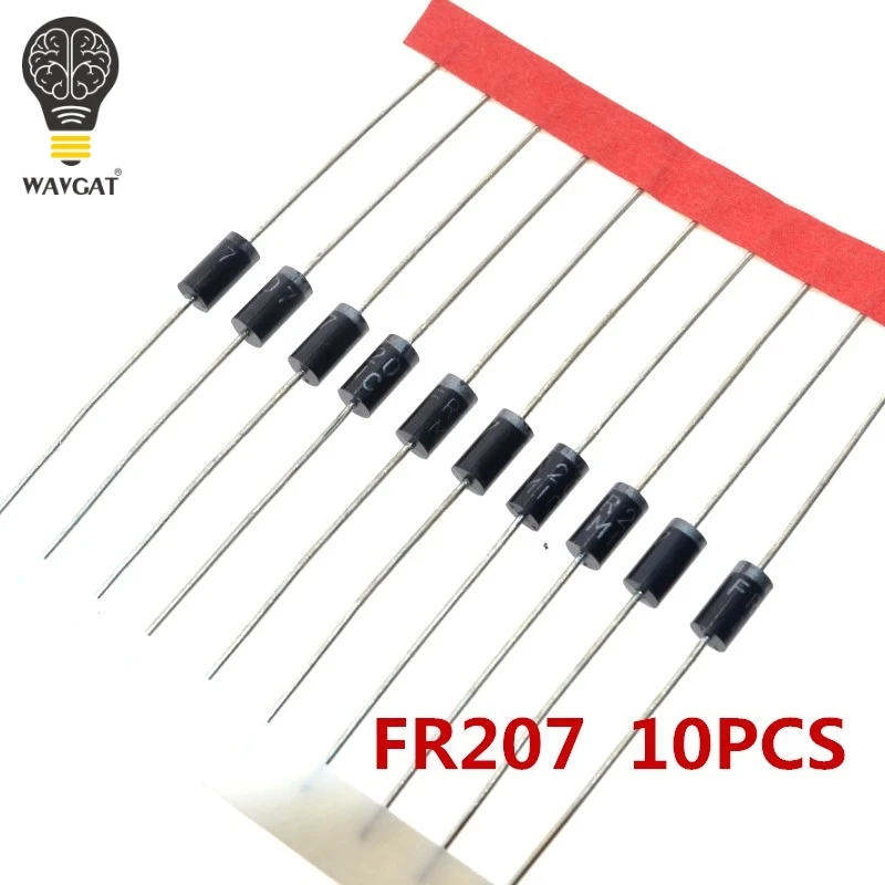 Комплект разнообразных диодов 1N4148/1N4007/1N5819/1N5399/1N5408/1N5822/FR107/FR207 8 видов = 100 шт.|diode