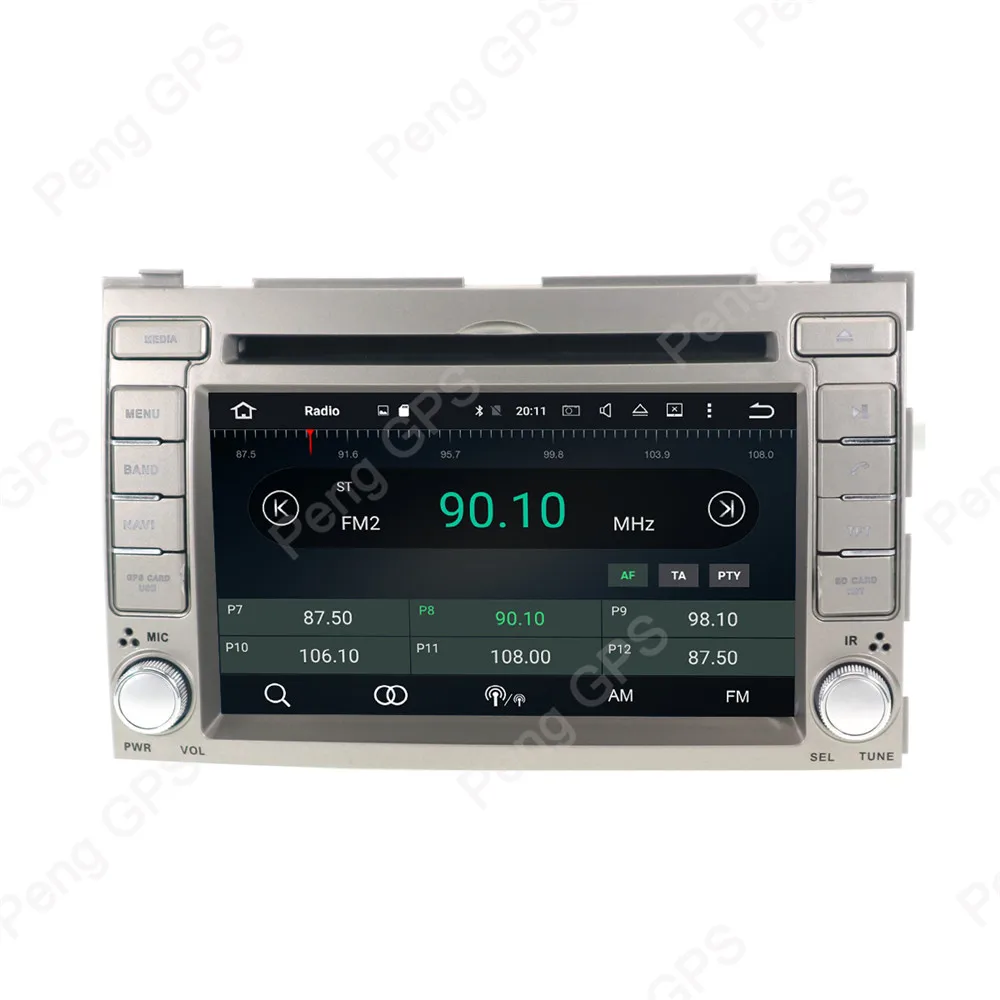 Perfect 2 Din Android 8.0 Car CD DVD Player 8Core GPS Navigation for Hyundai I20 2008-2013 Stereo 1080P HD Screen Autoradio Headunit FM 2