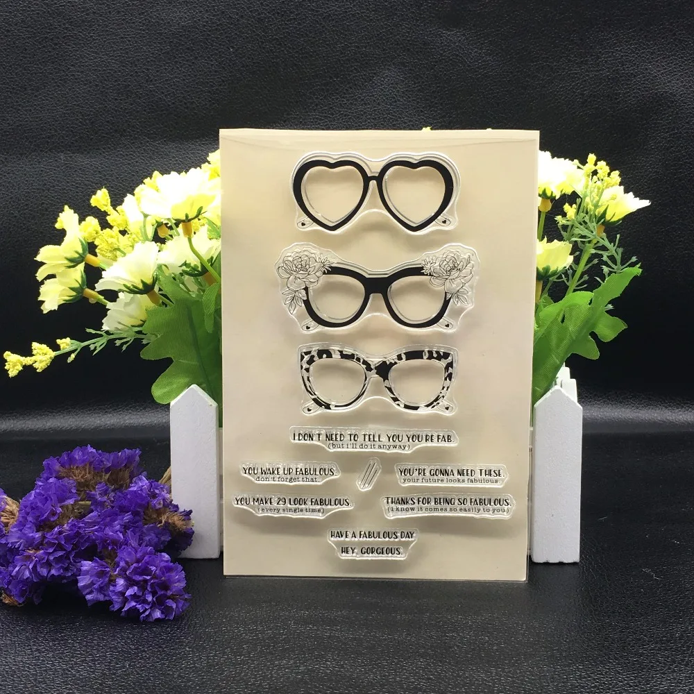 Glasses Transparent Clear Silicone Stamps For Diy Scrapbooking