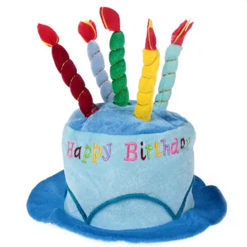 

Men Women Happy Birthday Cake Candle Funny Hat Party Adult