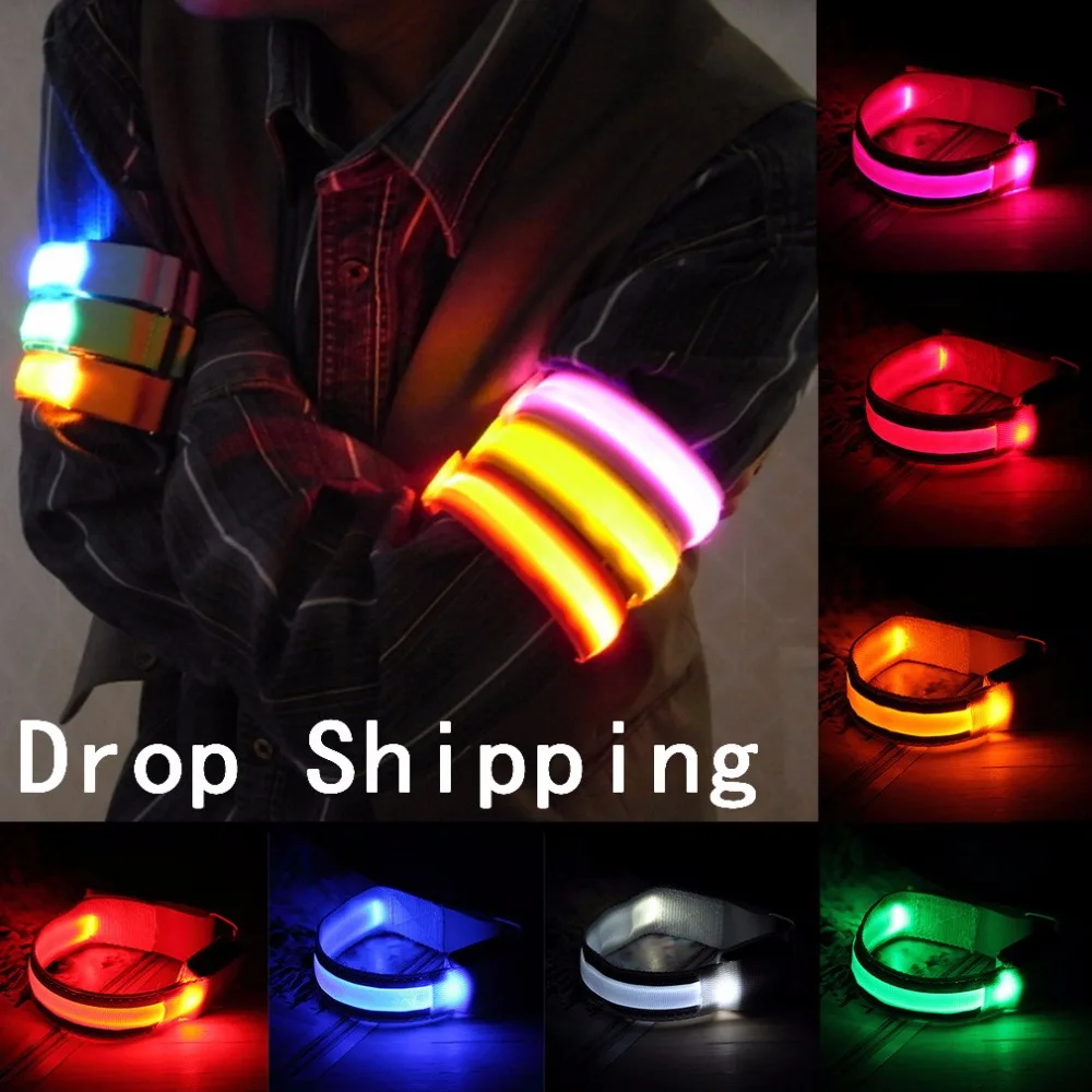 TSAI Arm Warmer Belt Bike LED Armband LED Safety Sports Reflective Belt Strap for Cycling/Skating/Party/Shooting 7 Colors TSAI Arm Warmer Belt Bike LED Armband LED Safety Sports Reflective Belt Strap for Cycling/Skating/Party/Shooting 7 Colors