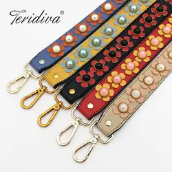 58 см Роскошные DIY сумки ремень из искусственной кожи бриллиантами Дамы Crossbody ремешок для сумки Сменные Длинные широкий плечевой бретели для