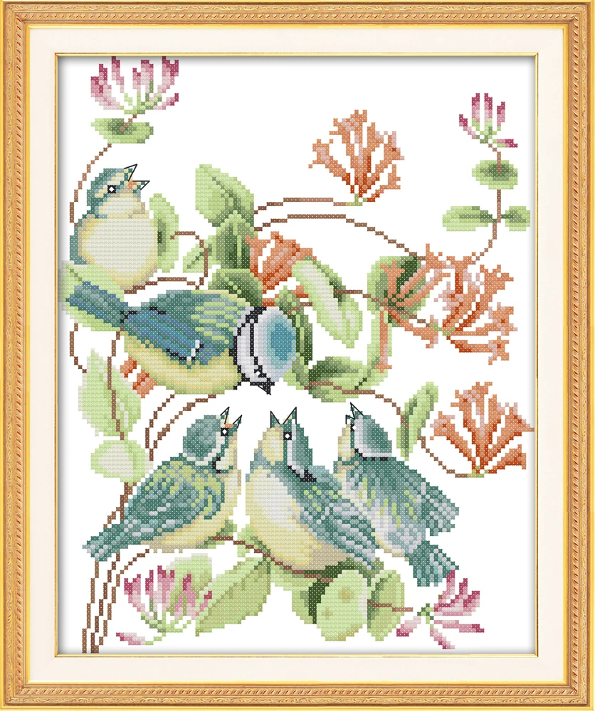 Feed cross stitch kit aida 14ct 11ct count print canvas stitches embroidery DIY handmade