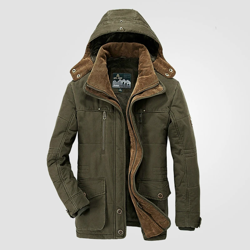 Зимняя мужская куртка 5XL 6XL, теплое пальто большого размера, уплотненная ветровка, высокое качество, флисовая парка с хлопковой подкладкой, пальто в стиле милитари