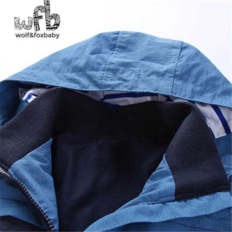 Retail 2-8 years children coats Stitching color fashion full-sleeves trench kids spring autumn fall