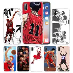 Slam Dunk аниме чехол для iPhone XS Max XR X 10 7 S 8 6 6 S плюс 5S SE 5 4S 4 5C Прозрачный Жесткий ПК Пластиковый чехол для телефона Coque Fundas