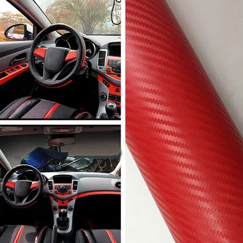 

Dashboard Car Sticker Protect 3D Red Adhesive Carbon Accessories Panel