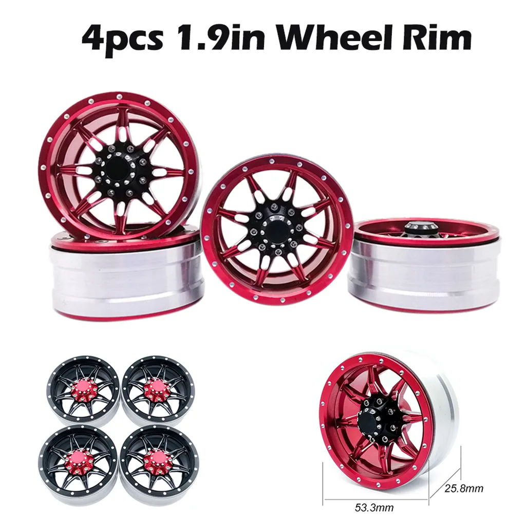 Детали модели 4 части металлического сплава 1 9 дюйма обод для 1/10 Traxxas trx4 HSP SCX10 D90 RC