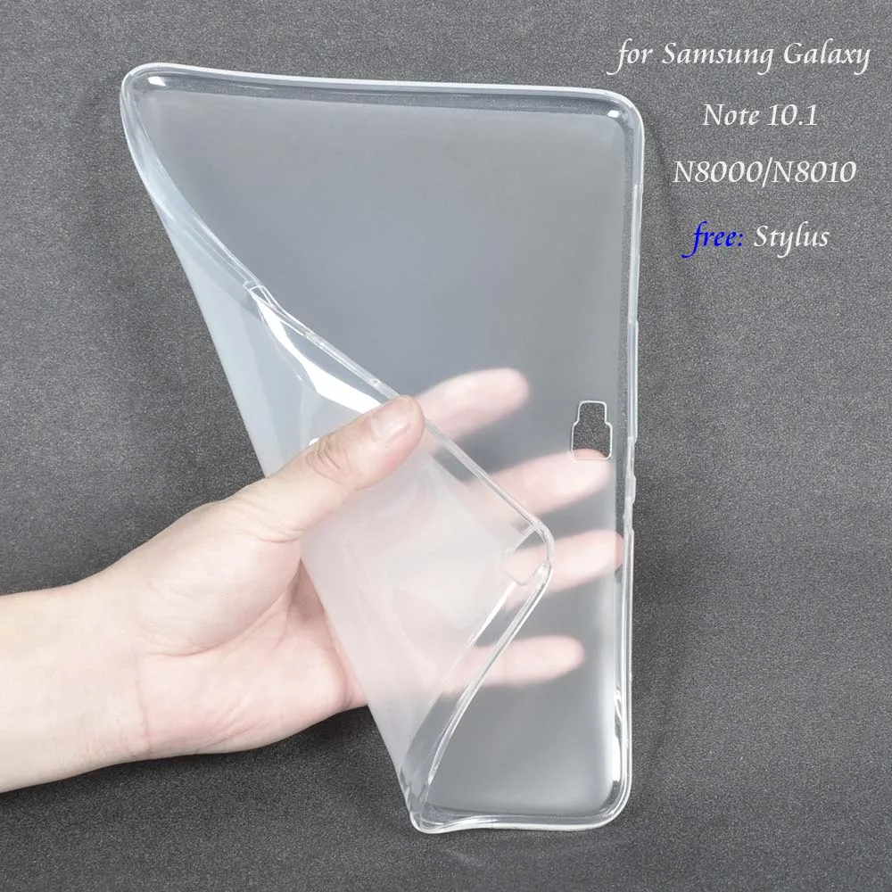 

Case for Samsung Galaxy Note 10.1 Soft TPU Cover Funda for Samsung Galaxy Note 10.1 N8000 N8010 10.1inch Tablet Case+Free Stylus