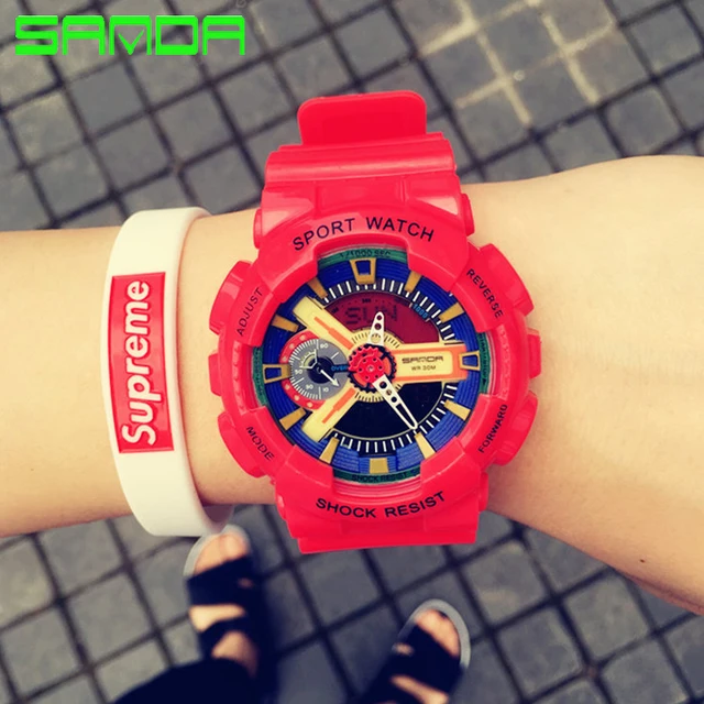 SANDA New Watch Men Fashion Waterproof LED Sports Military Watches Shock Men's A SANDA New Watch Men Fashion Waterproof LED Sports Military Watches Shock Men's A