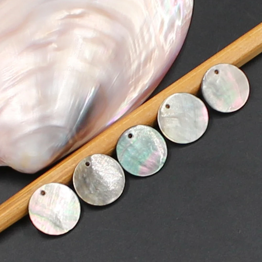 Круглые жемчужные подвески Kakee Mother of Pearl круглые для изготовления ювелирных