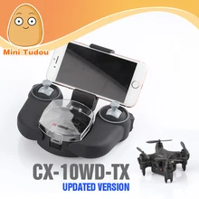 Cheerson 4ch rc mini drone con cámara 0.3mp cx-10wd cx-10wd-tx wifi fpv quadcopter rtf control alto modo de espera del teléfono